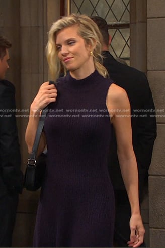 Cat’s ribbed sleeveless sweater dress on Days of our Lives