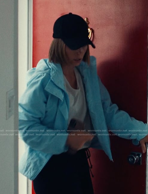 Chloe’s blue jacket on The Better Sister
