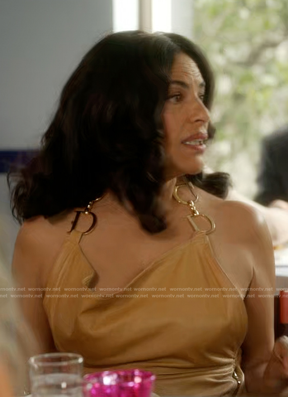 Seema’s drape top on And Just Like That