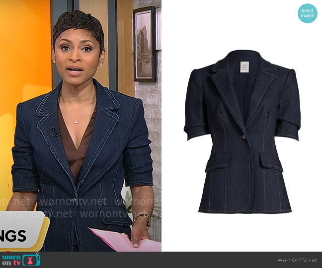 Cinq a Sept Sallie Jacket worn by Jericka Duncan on CBS Mornings