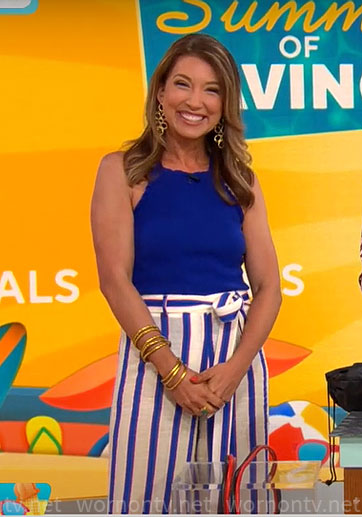 Courtney Cason’s striped pants on CBS Mornings