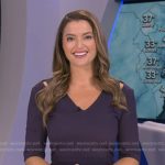 Dani’s purple cutout v-neck dress on Good Morning America