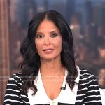 Darlene’s black striped collared top on Today