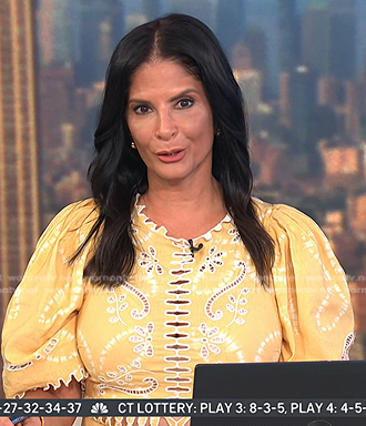 Darlene’s yellow cutout dress on Today