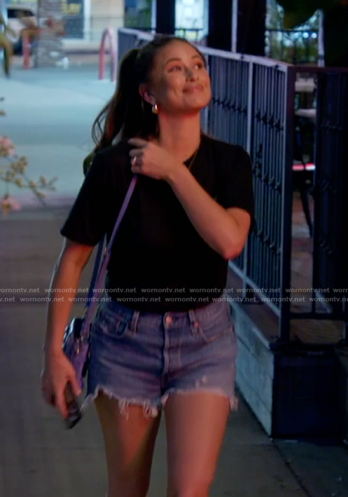 Nia’s denim shorts on The Valley
