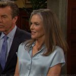 Diane’s light blue silk shirt on The Young and the Restless