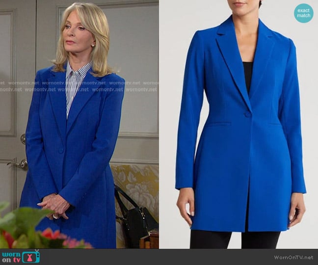 DKNY One-Button Topper Jacket worn by Marlena Evans (Deidre Hall) on Days of our Lives