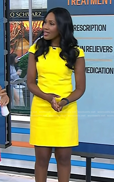 Dr. Jen Caudle’s yellow cap sleeve dress on Today