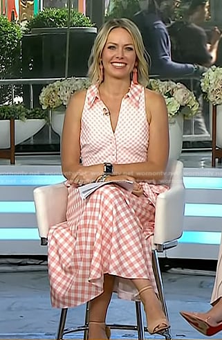 Dylan’s pink gingham check dress on Today