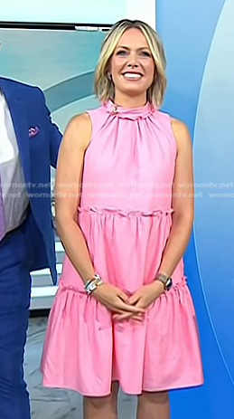 Dylan’s pink tiered shift dress on Today