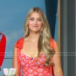 Emma Villaneda’s coral pink floral dress on Good Morning America