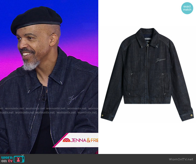 Jacquemus Indigo Wash Denim Jacket in Dark Navy worn by Van Hunt on Today