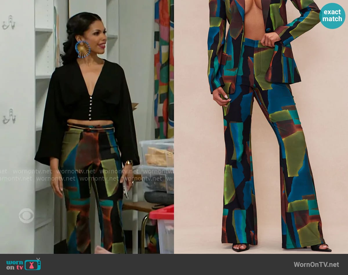 Fashion Nova Mason Pant Suit Set worn by Dani Dupree (Karla Mosley) on Beyond the Gates