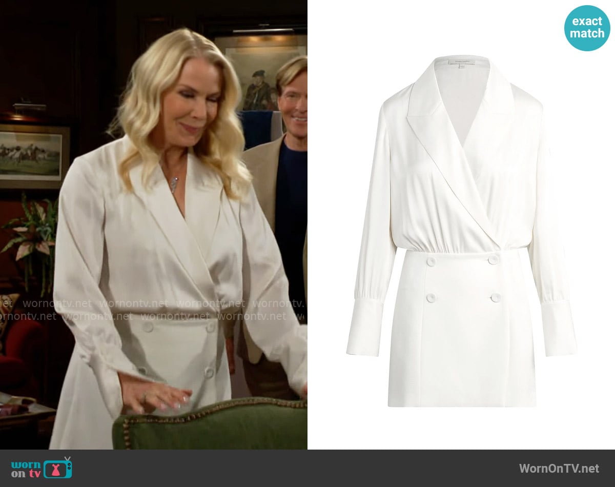 Favorite Daughter The I Can Fix Him Long Sleeve Minidress worn by Brooke Logan (Katherine Kelly Lang) on The Bold and the Beautiful