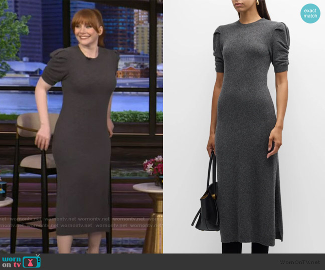 Cashmere Ruched-Sleeve Dress worn by Bryce Dallas on Live with Kelly and Mark