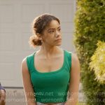 Ginny’s green tank top on Ginny & Georgia