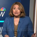 Gilma Avalos’s blue pinstripe blazer on NBC News Daily