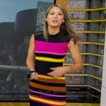 Ginger's multicolor striped knit dress on Good Morning America