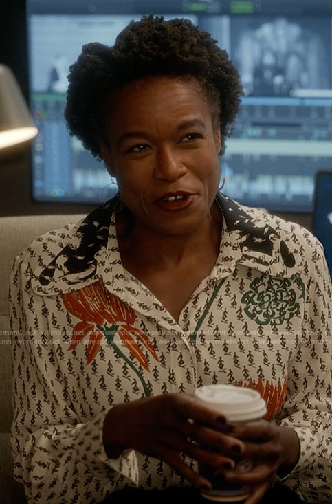 Grace’s printed blouse on And Just Like That