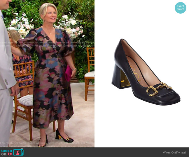 Gucci Horsebit Leather Pump in Black worn by Kayla Brady (Mary Beth Evans) on Days of our Lives
