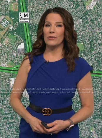 Heather’s GG buckle belt on Good Morning America