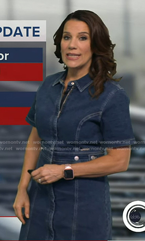 Heather’s zip front denim dress on Good Morning America