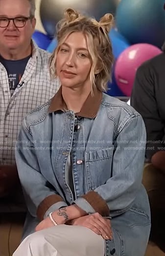 Heidi Gardner’s denim jacket with corduroy collar on Today