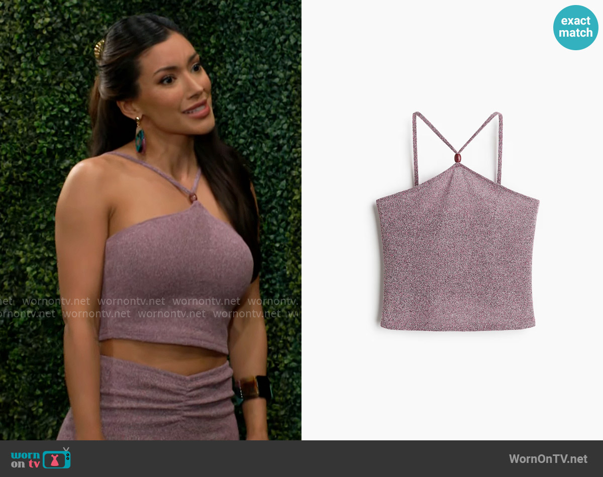 H&M Knit Camisole Top worn by Audra Charles (Zuleyka Silver) on The Young and the Restless