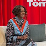 Jacqueline Coley’s mixed print shirtdress on Access Hollywood