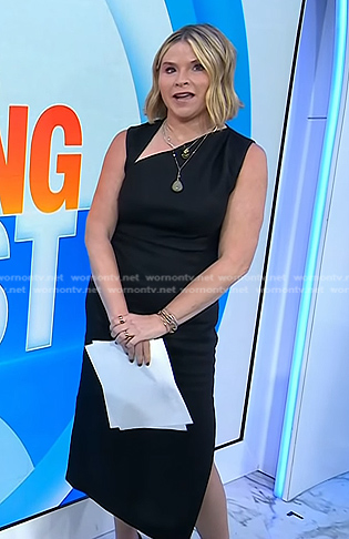 Jenna’s black asymmetric sleeveless dress on Today