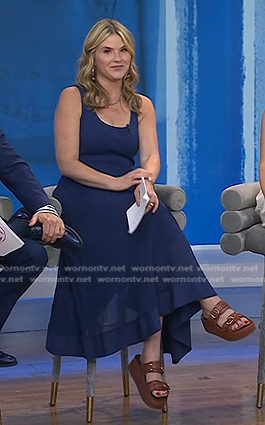 Jenna’s brown leather platform sandals on Today