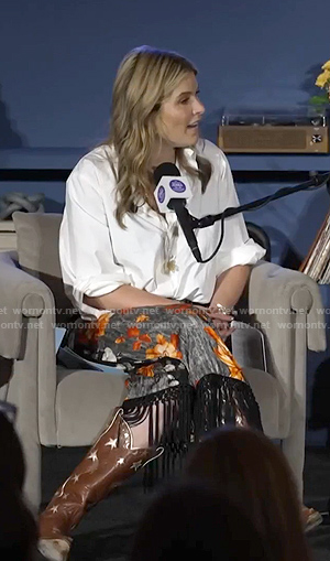 Jenna’s fringed floral skirt and Boots on Today