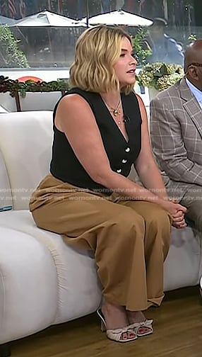 Jenna’s knotted leather heel sandals on Today