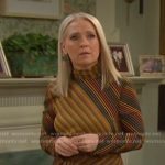 Jennifer’s brown stripe dress on Days of our Lives