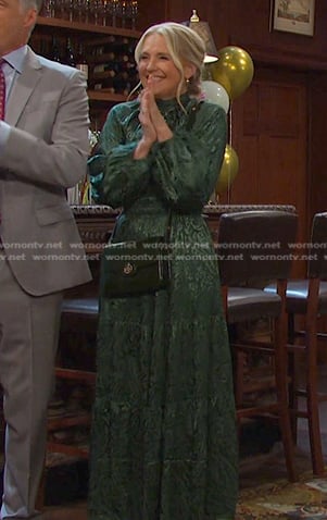 Jennifer’s green maxi dress on Days of our Lives
