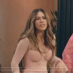 Jessi’s pink embellished mesh dress on The Secret Lives of Mormon Wives