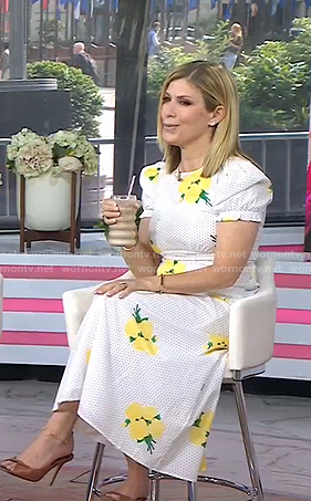 Jill’s white floral polka dot dress on Today