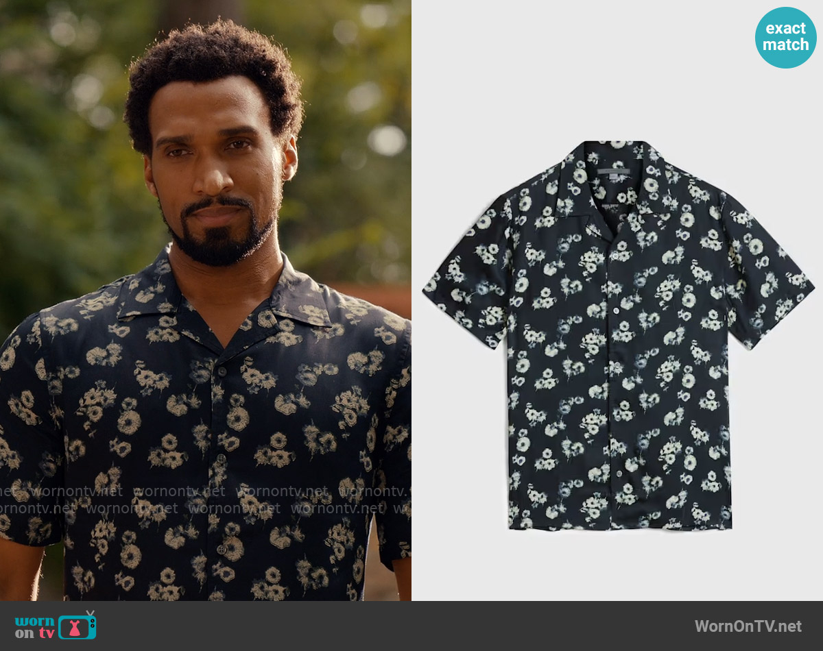 John Varvatos Dan Camp Shirt worn by Zion Miller (Nathan Mitchell) on Ginny & Georgia