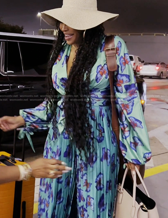 Cynthia’s butterfly print top and pant set on The Real Housewives of Atlanta