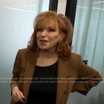 Joy Behar’s brown double breasted blazer on Good Morning America