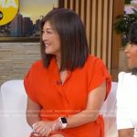 Juju’s orange tie waist dress on Good Morning America