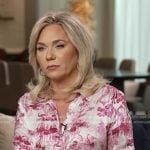 Julie Chrisley’s pink print shirt on Good Morning America