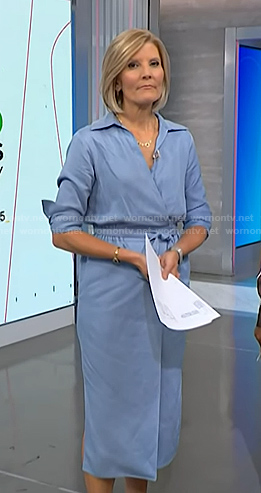Kate’s blue wrap shirtdress on NBC News Daily