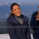 Kaylee’s navy belted jacket on Today