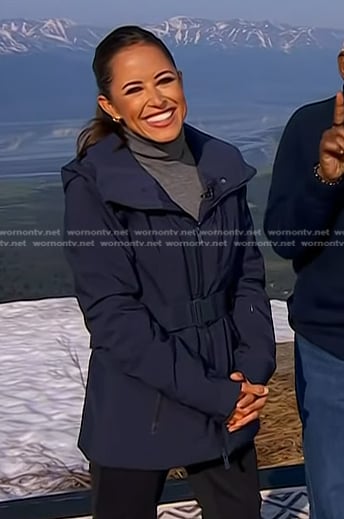 Kaylee’s navy belted jacket on Today