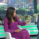 Kaylee’s purple smocked waist dress on Today