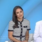 Kaylee’s black and white striped mini dress on Today