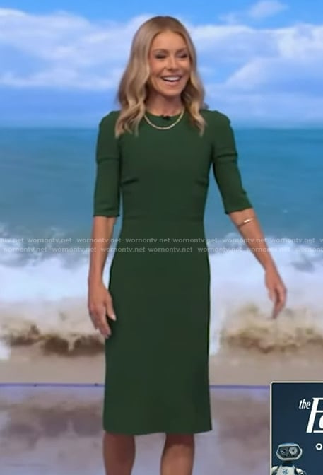 Kelly’s green dress on Live with Kelly and Ryan
