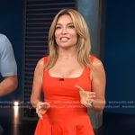 Kit's red square neck mini dress on Access Hollywood