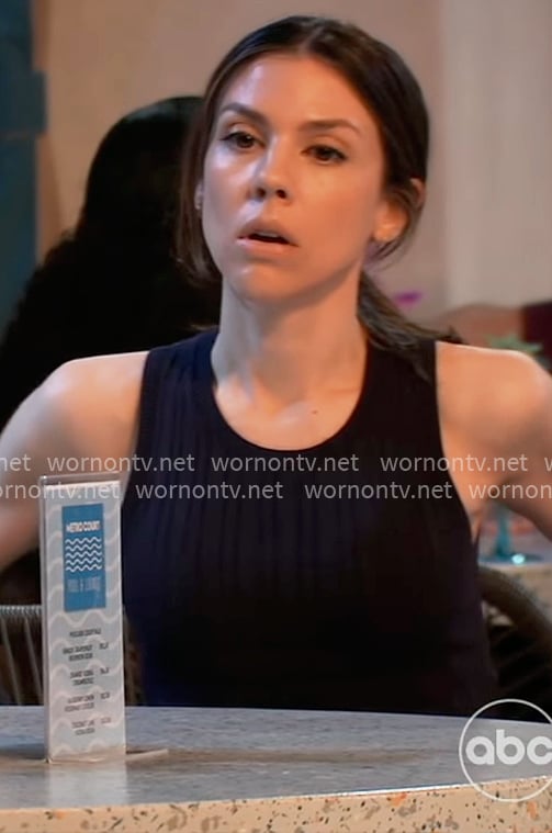 Kristina’s rib knit tank top on General Hospital